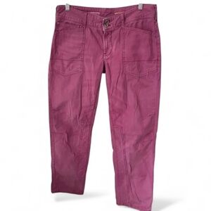 Anthropologie The Wanderer low-rise trousers, plum pink, size 24